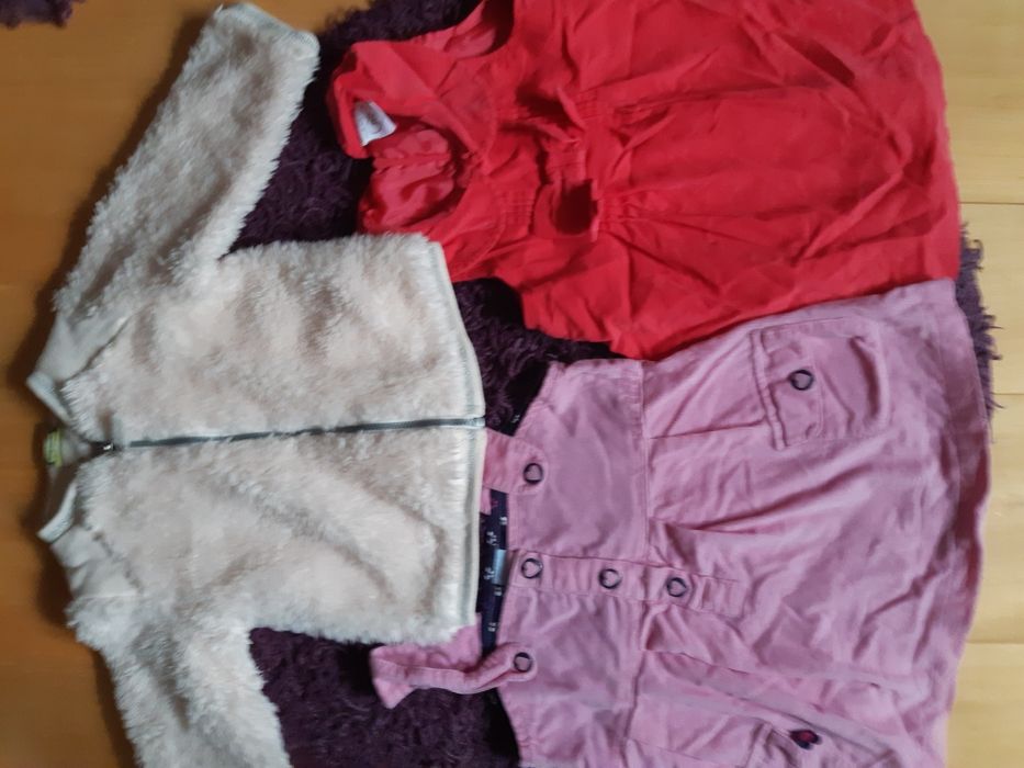 dwie sukienki princeski oraz bluza kurteczka Tape A L'Oeil r. 80 86