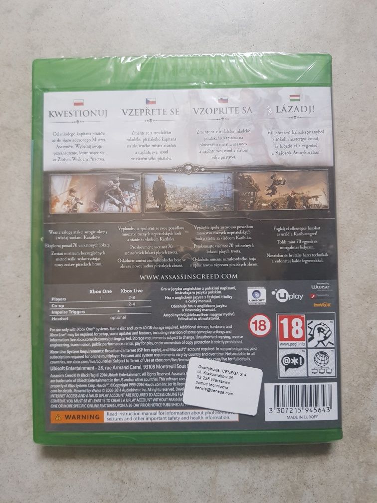 Nowa gra XboxOne ASSANSINS CREED 4 BLACK FLAG zafoliowana !