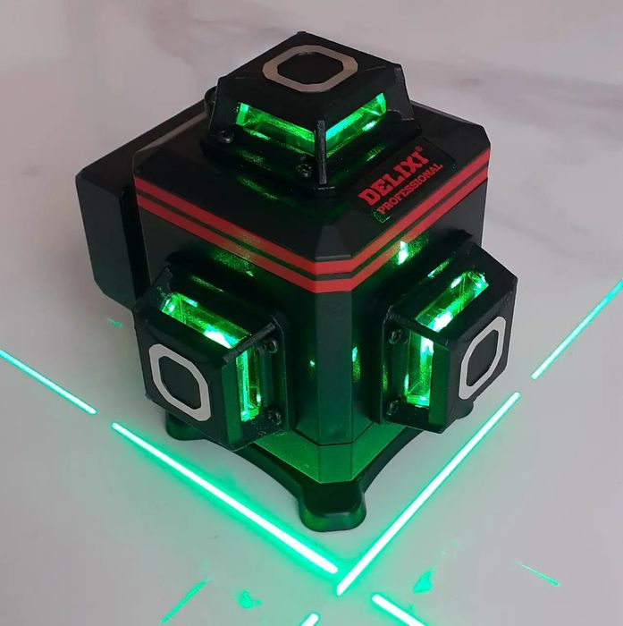 NEW 2025 Лазерний рівень металеві башні DELIXI 4D 2 батареї 16 ліній 3