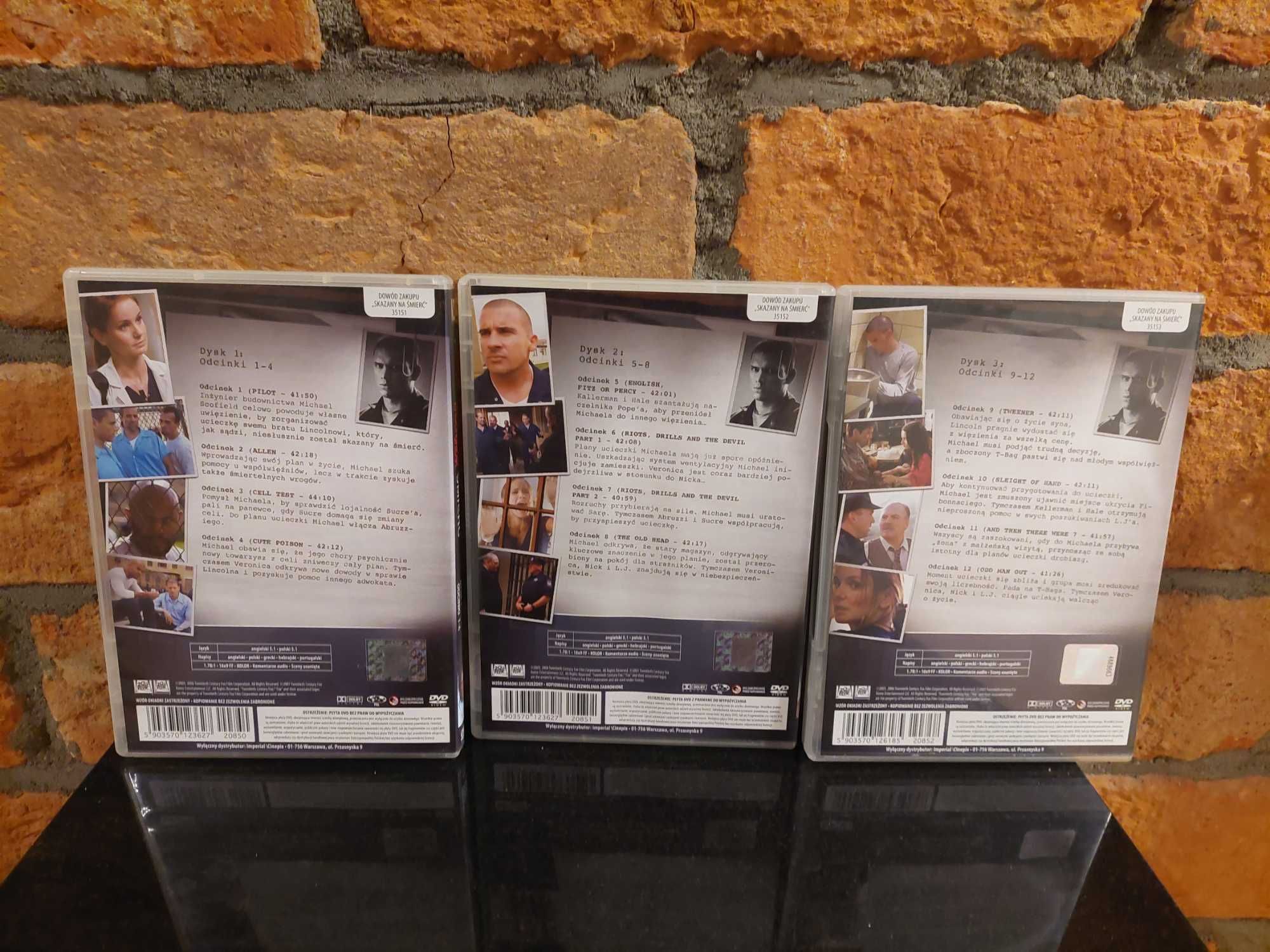 Film serial 6x DVD BOX PL Skazany na Śmierć Prison Break se 1 odc 1-22