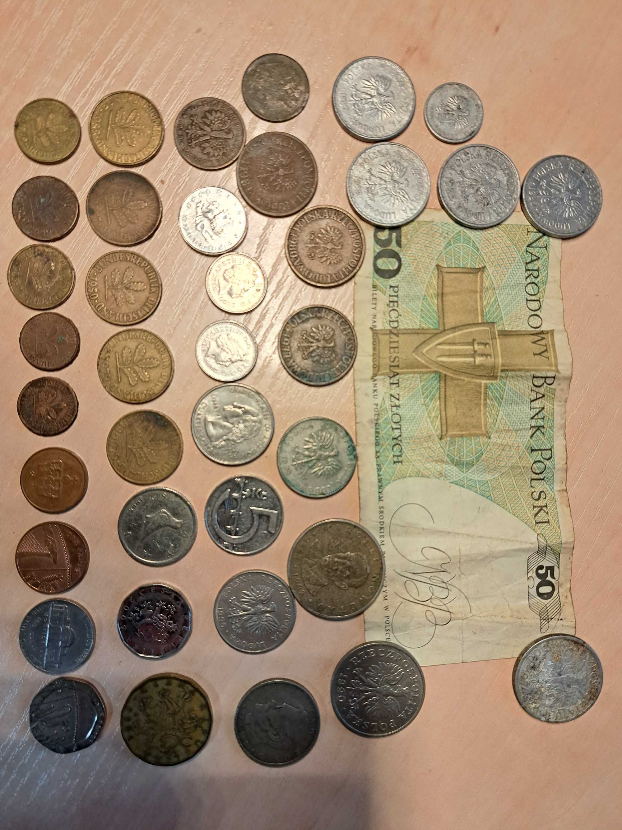 Stare monety, pieniadze, zł,pfenning, itp. Zestaw
