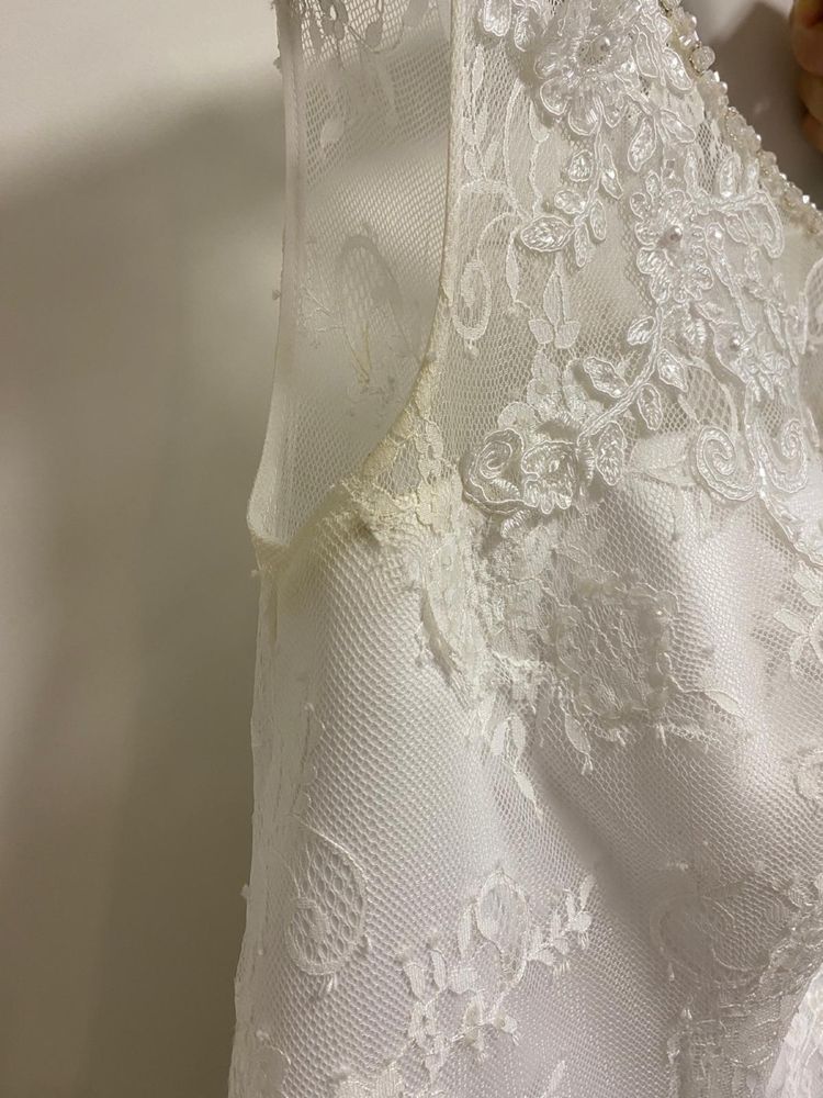 Suknia ślubna na kole litera A plus size 44 46