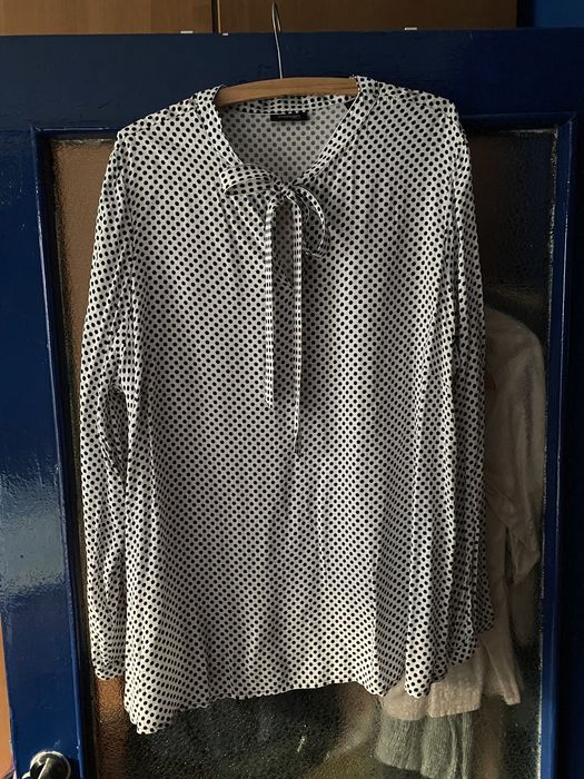 Bluzka damska w groszki z długim rękawem Tchibo r. 48