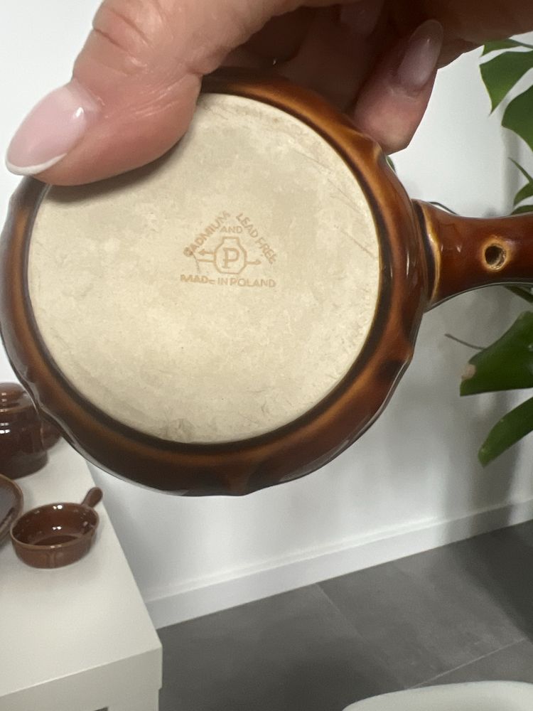 Komplet ceramiki PRL, Porcelit Pruszków, zestaw vintage lata 70-80-te