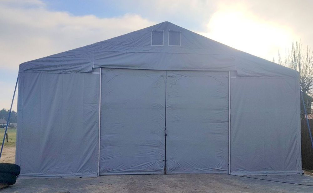 Hala namiotowa 6x16x2 szara przemysłowa PVC namiot magazynowy MTB