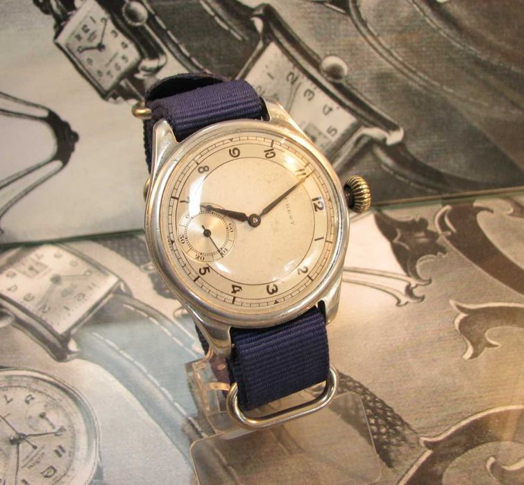 Rzadki zegarek WW2 CREST ALPINA GRUEN  system NN BIG Swiss. Pasówka.