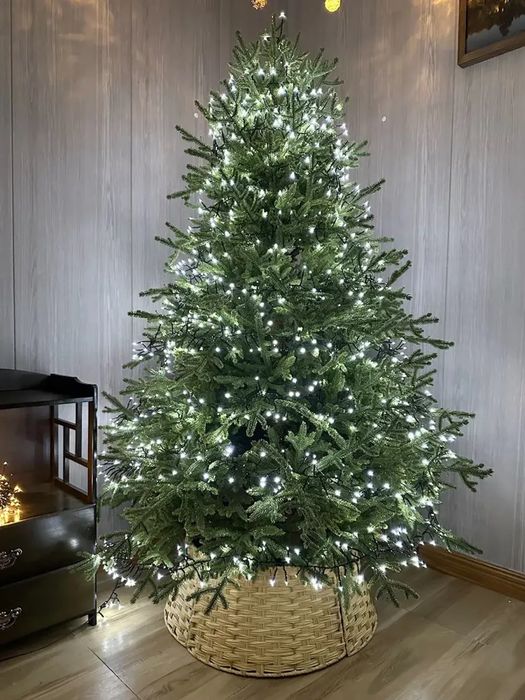 Гирлянда хвойна лапа 30,50,100м мишура ПОЛЬЩА роса на ялинку кінський