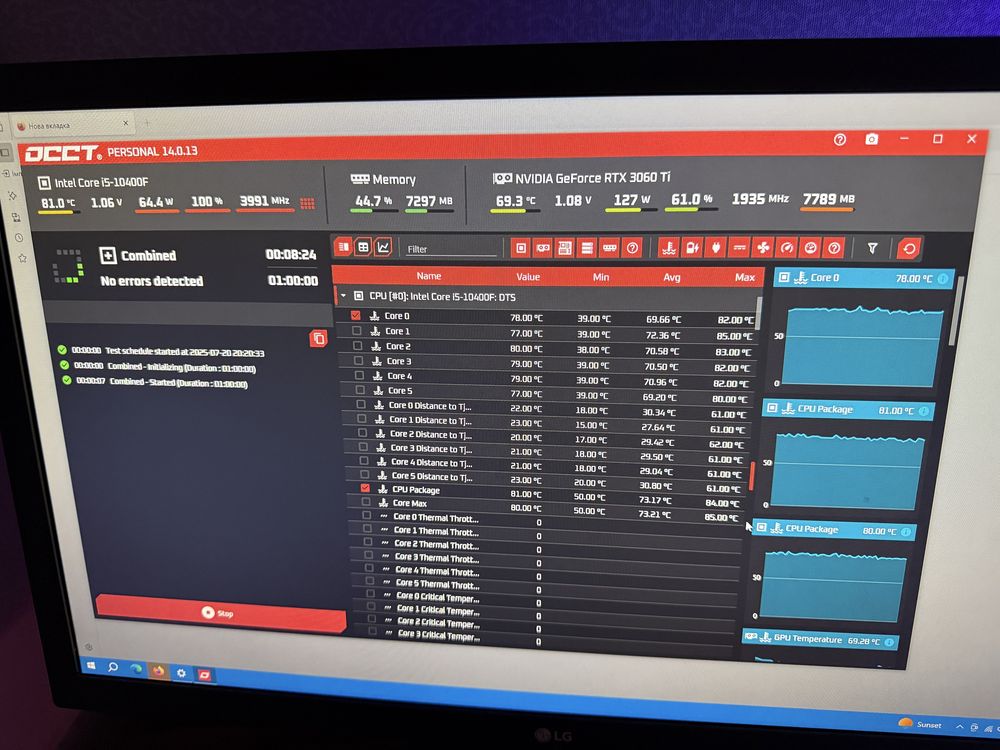 Ігровий ПК/компʼютер RTX 3060ti, i5-10400f, SSD 1 TB, 16 DDR4