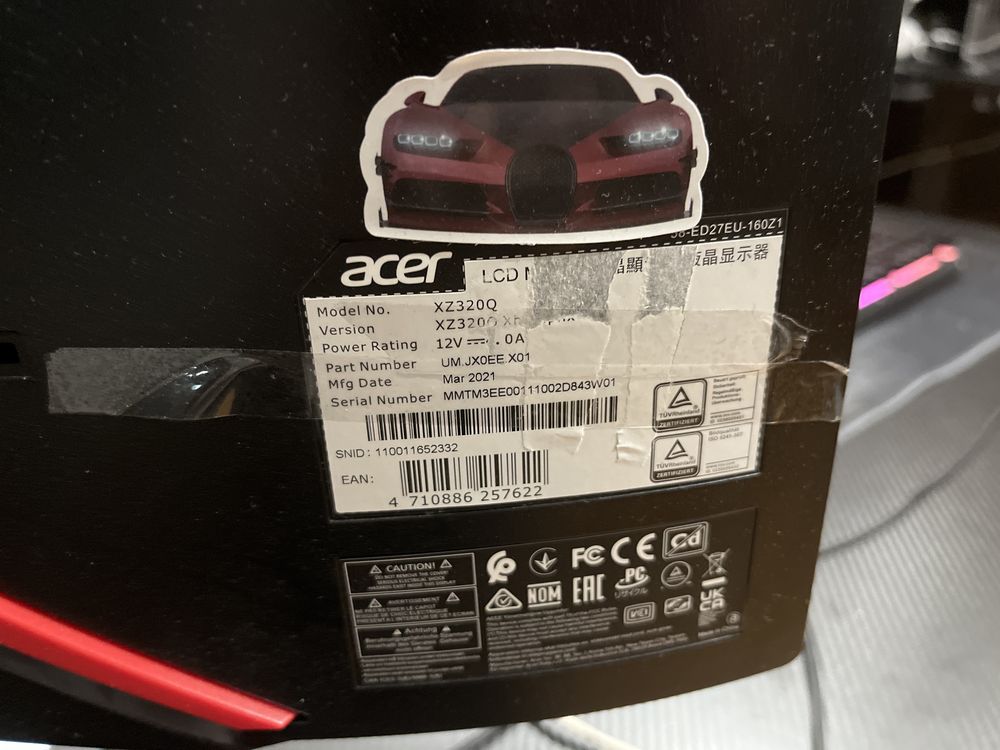 Monitor acer 240hz 32cale