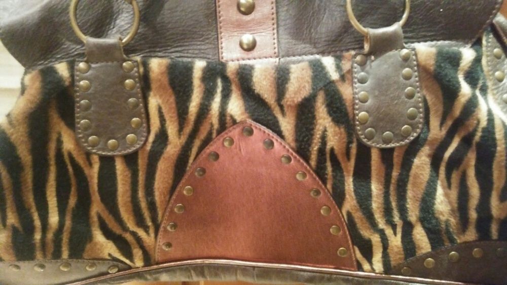 Torebka skórzana Laura Biagini Jeans vintage boho elementy skóry pante