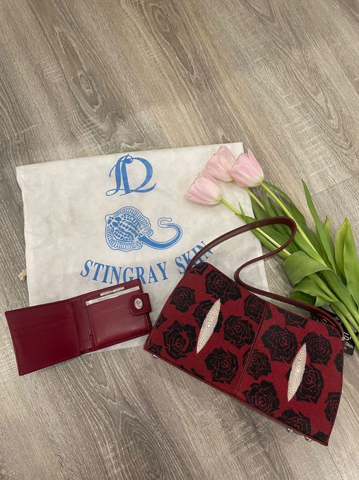 Сумка зі шкіри ската