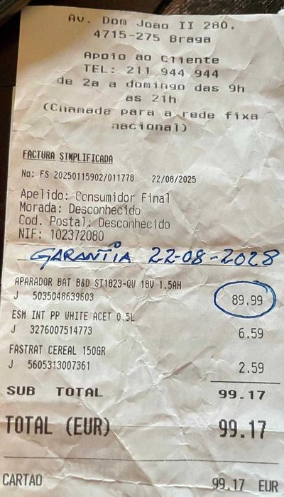 Aparador corta relva (Novo)