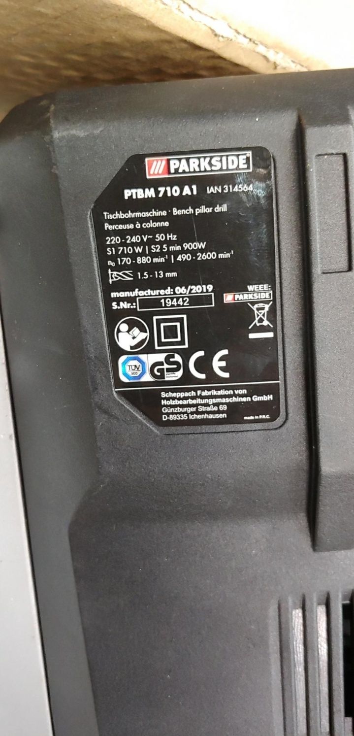 ПРОФ свердлильний станок зНімеччини Parkside PTBMOD 710 A1/сверлильный