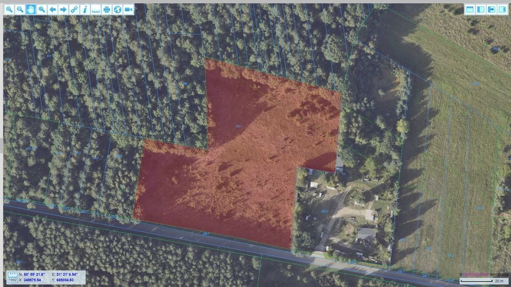 Działka przemysłowa-rolna