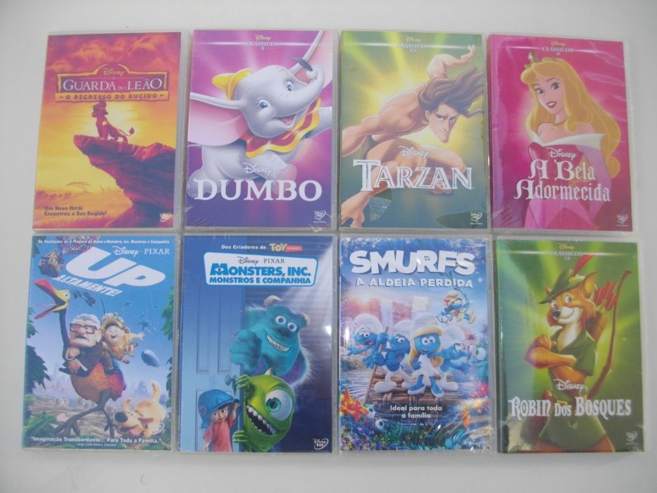 Vários DVDs de Animação novos (10€: cada)