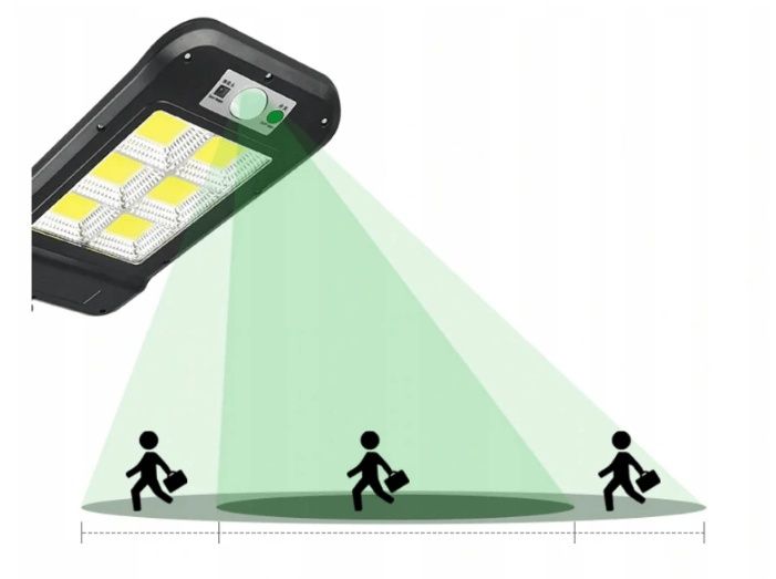 Lampa Solarna Czujnik Ruchu Zmierzchu + Pilot