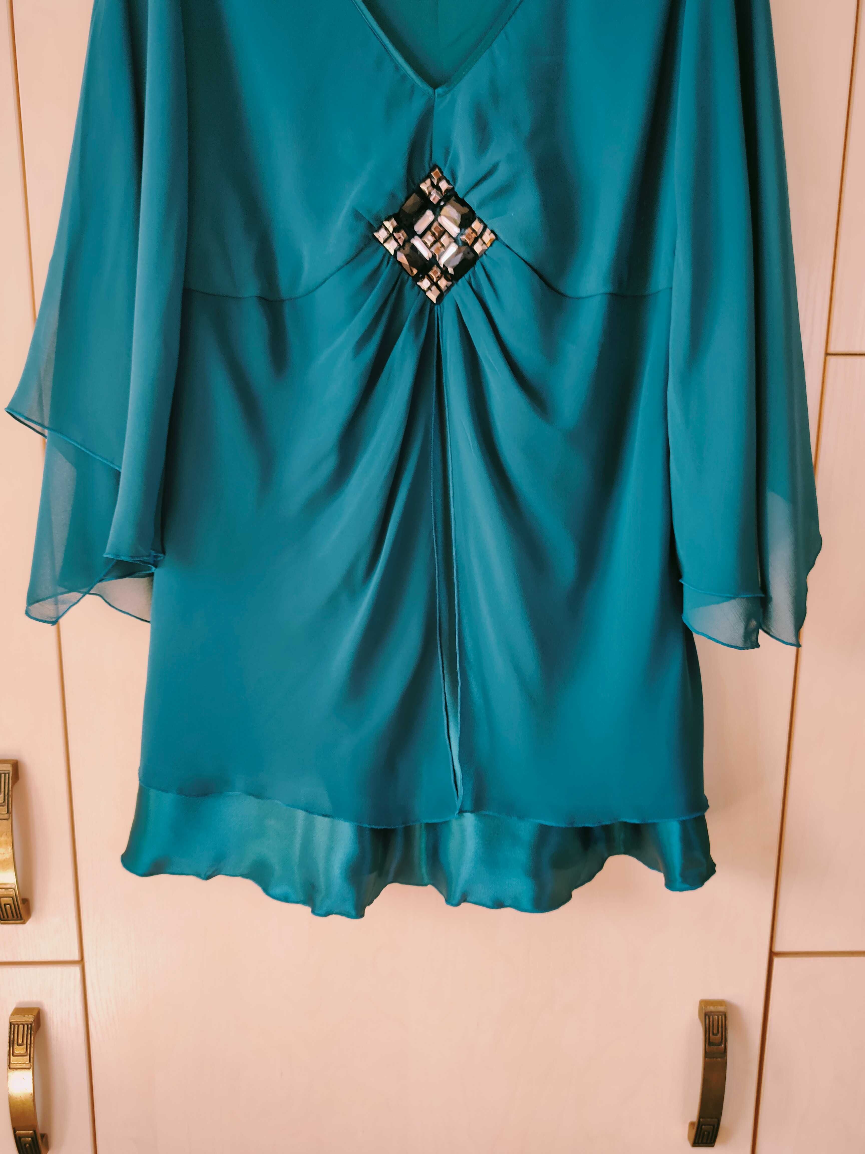 NOWA, niebieska, elegancka bluzka r. 40, Bpc Selection (Bonprix)