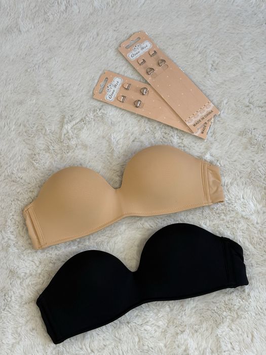 Набор, Бюстгальтер, лиф бандо без бретелей