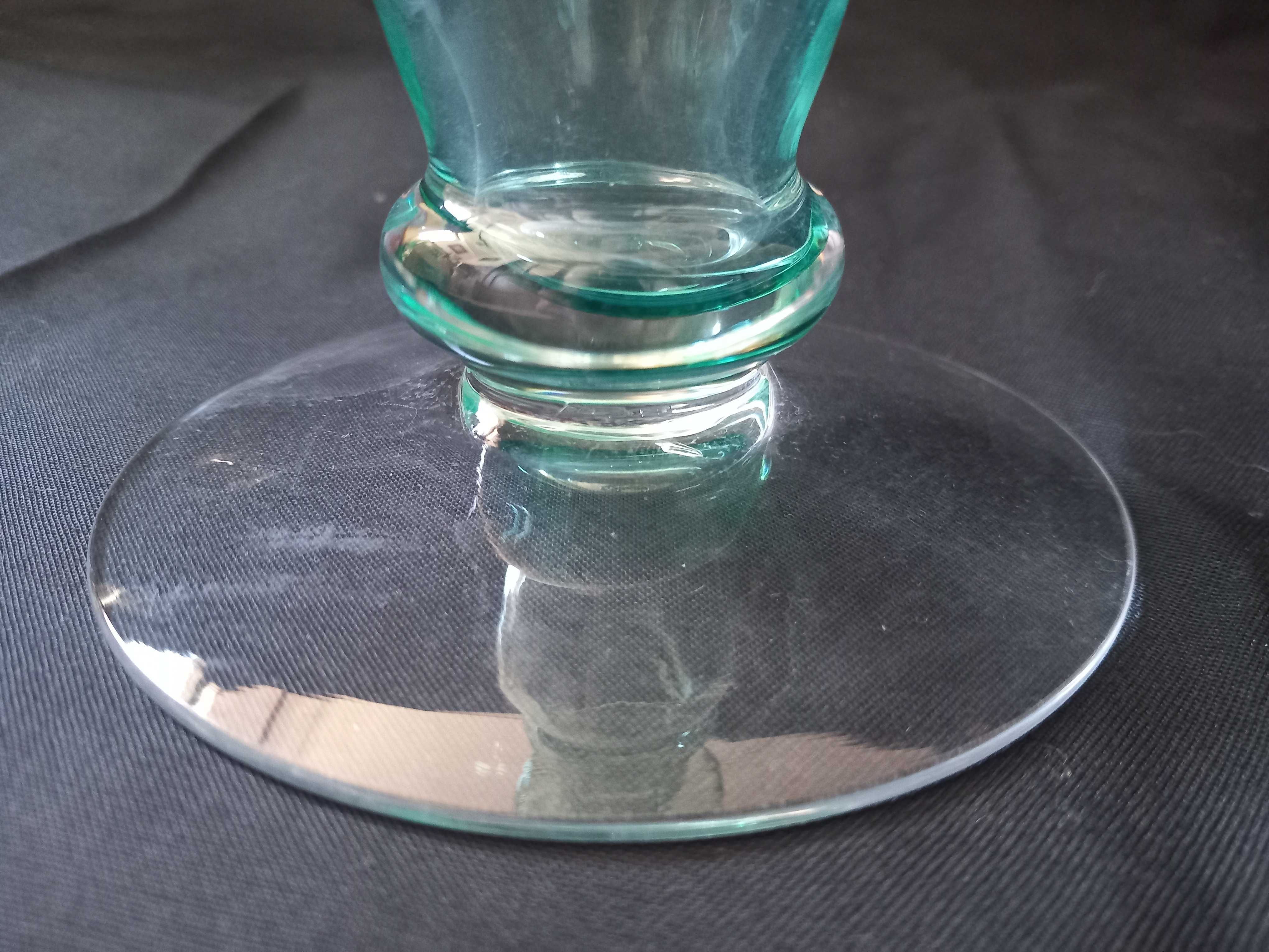 Castiçal Vaso Vintage Vidro verde
