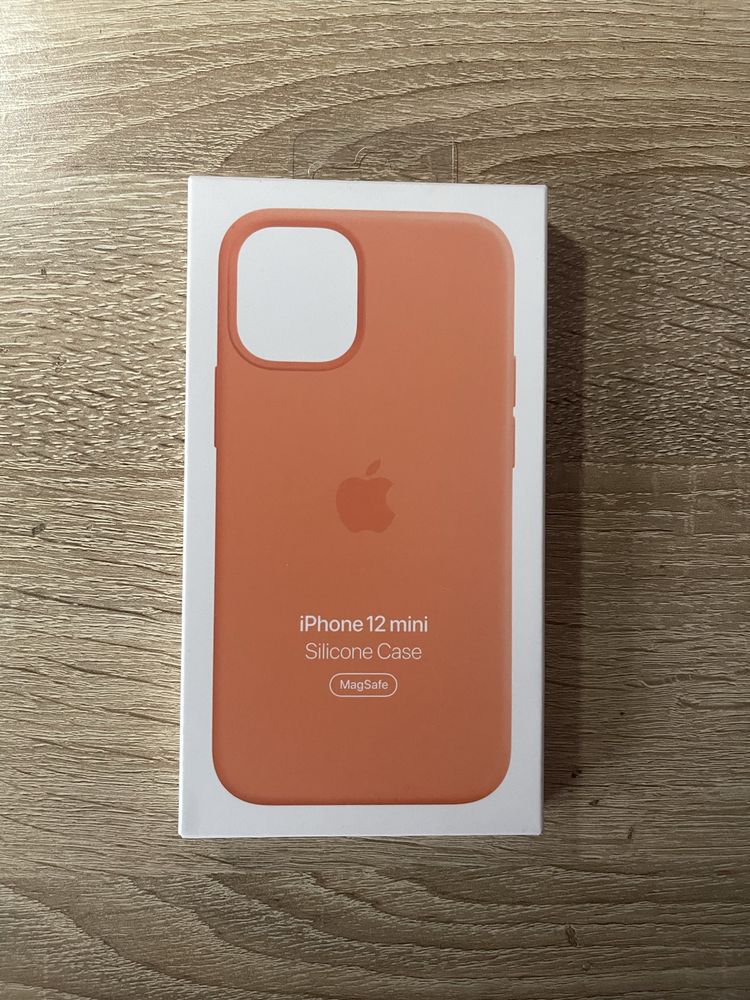 Etui Oryginalne Iphone 12 mini Silicone Case MagSafe pomarańcz Kumquat
