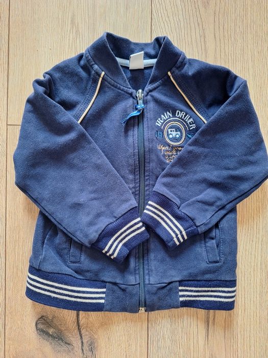 Granatowa bluza chłopięca Wójcik polska firma bawełna suwak rozmiar 8
