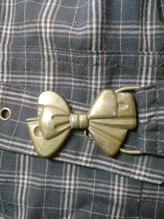 Vestido curto axadrezado castanho M Stradivarius