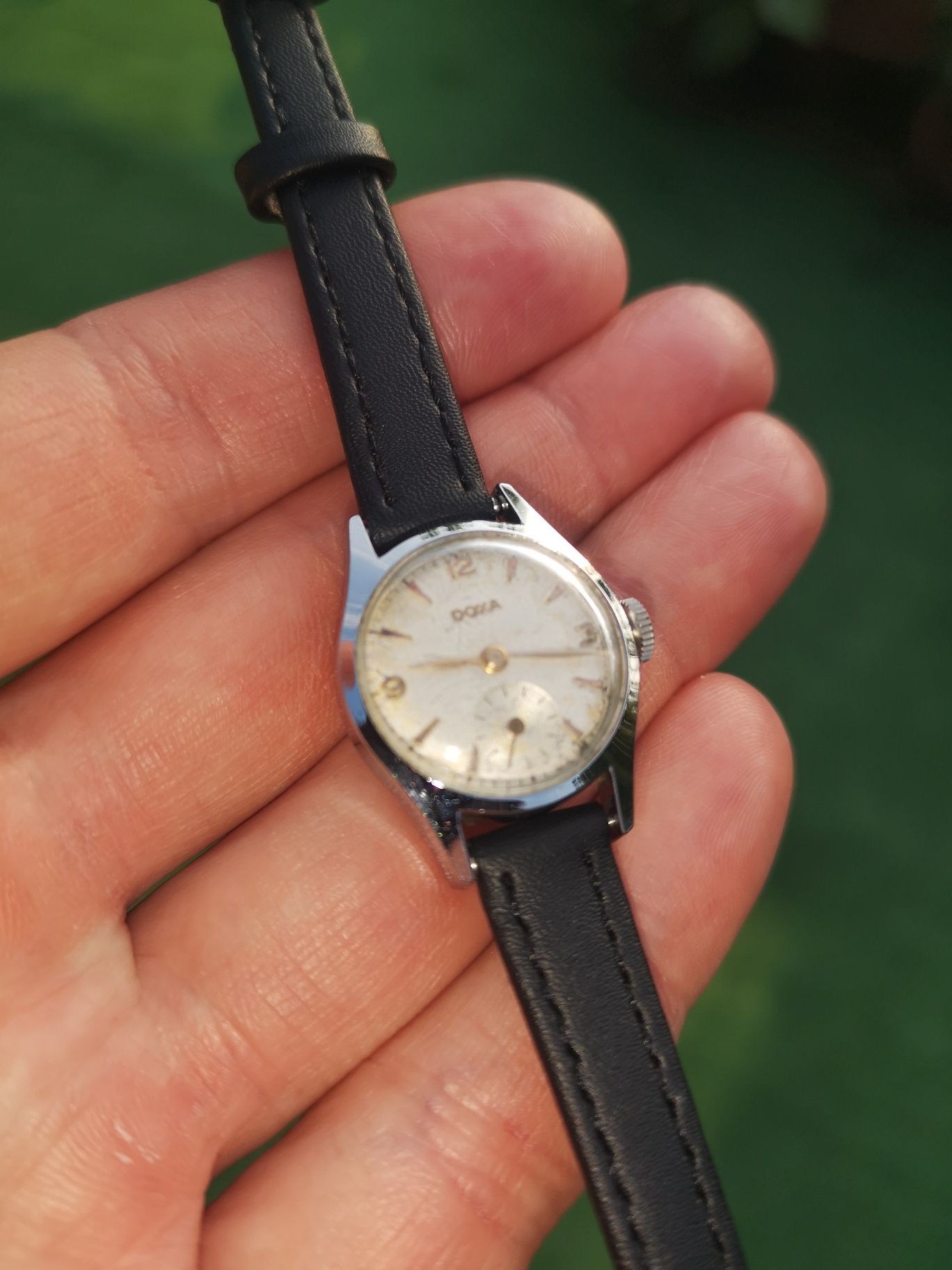 Doxa zegarek damski manualny vintage sub sekunda nowy pasek