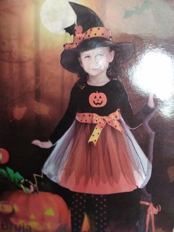 Fato fantasia de halloween criança bruxa