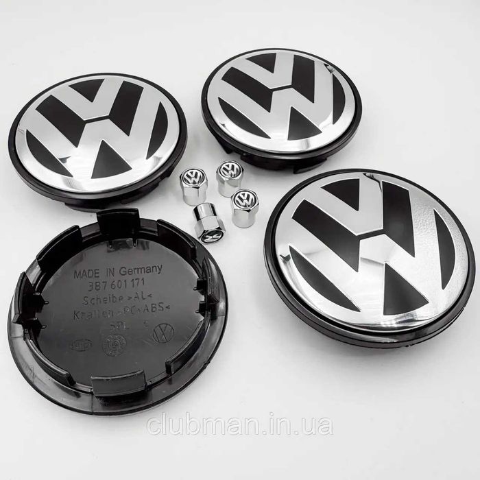 Колпачки заглушки для литых дисков Volkswagen Фольсваген VW