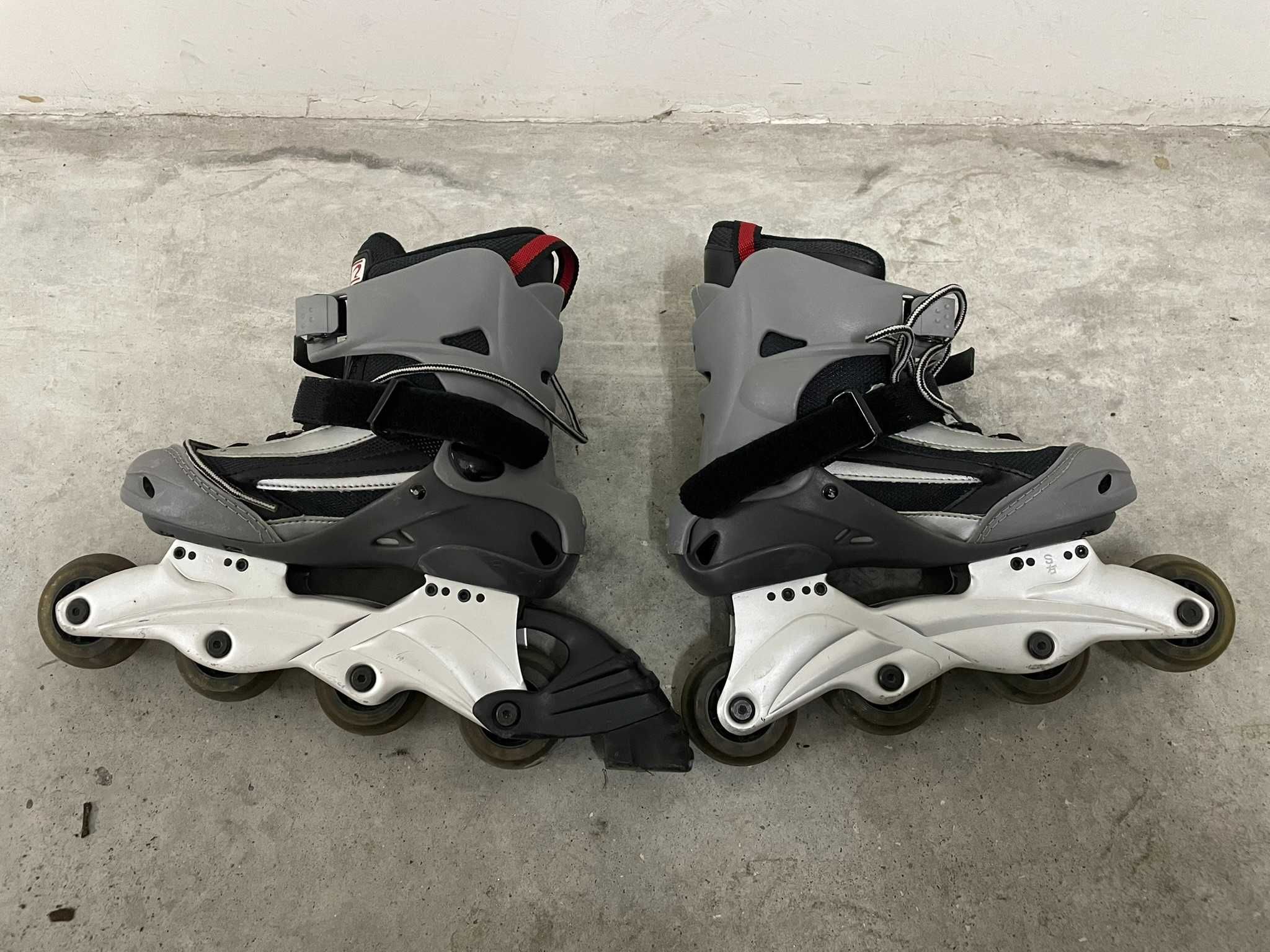 Patins em linha em bom estado, tamanho 36