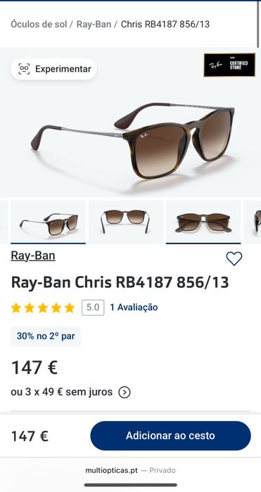 Vendo rayban - Pouco utilizado