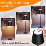 Howskys Bezprzewodowa lampa stołowa LED, 2 sztuki, 6000 K