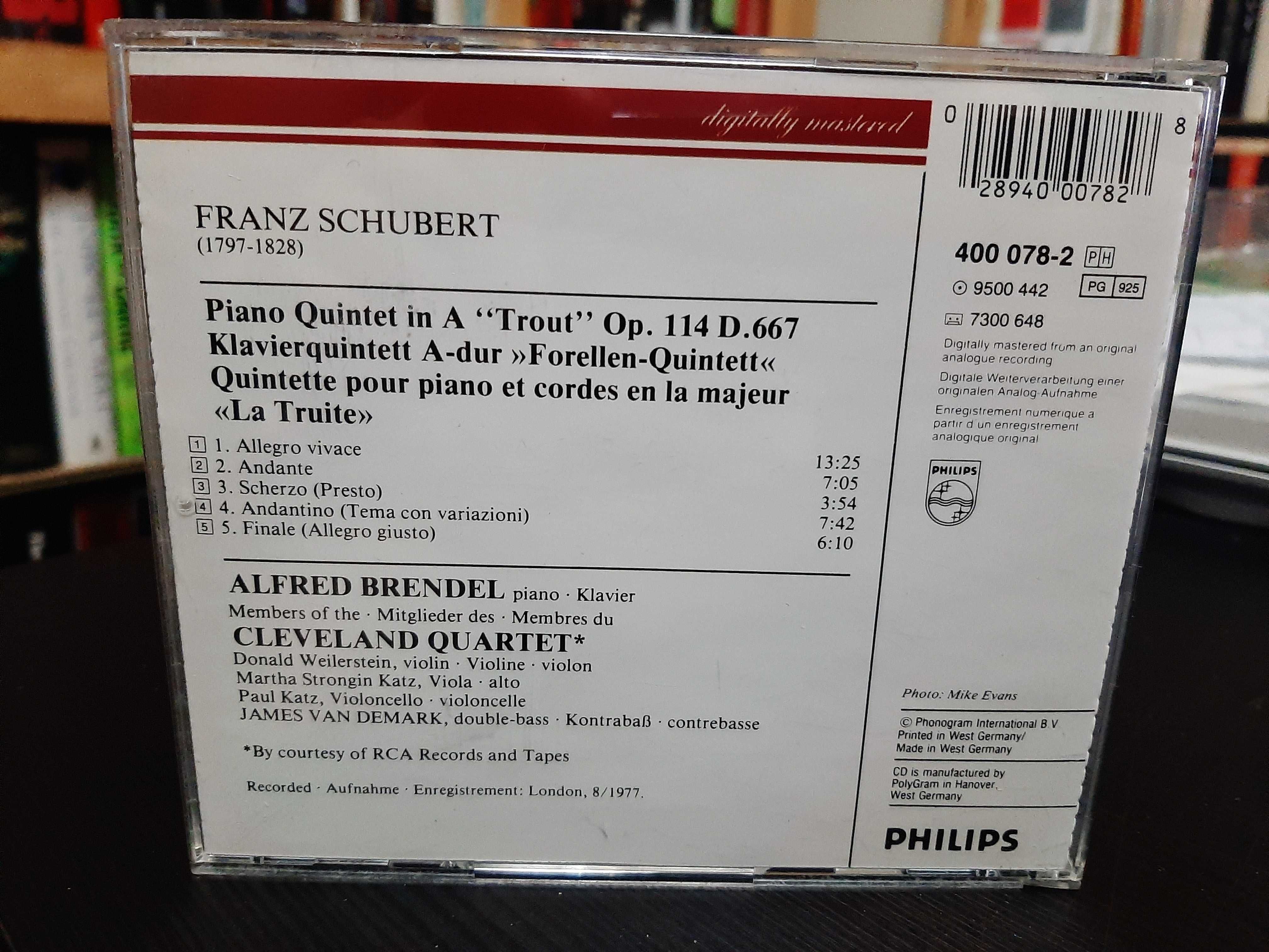 Schubert – 4teto Op. 114 The Trout - Alfred Brendel, Cleveland Quartet