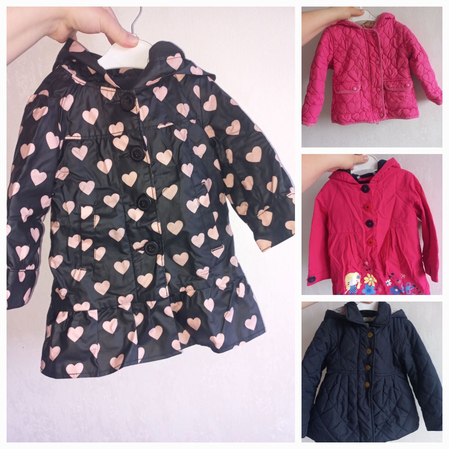 Демісезонна весняна курточка пальто плащик для дівчинки на 1 - 2 роки
