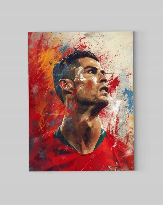 Obraz na płótnie Cristiano Ronaldo CR7 w nowoczesnym stylu 90x120 cm