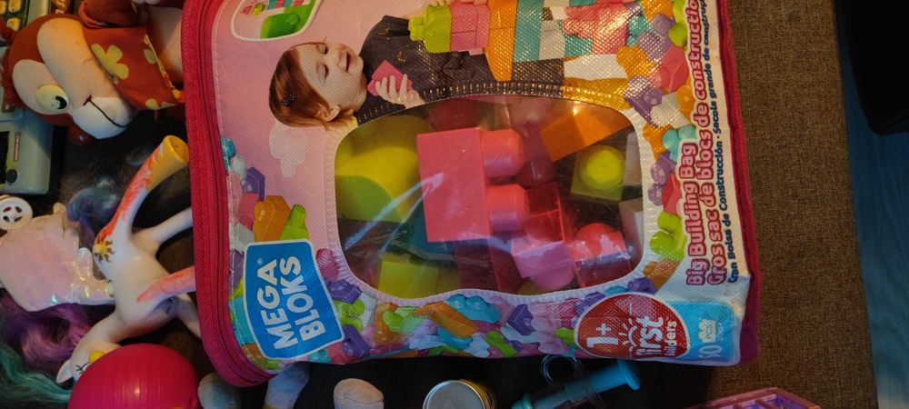 Ogromny zestaw zabawek, lalki, klocki, kuchnia, auto, ciastolina