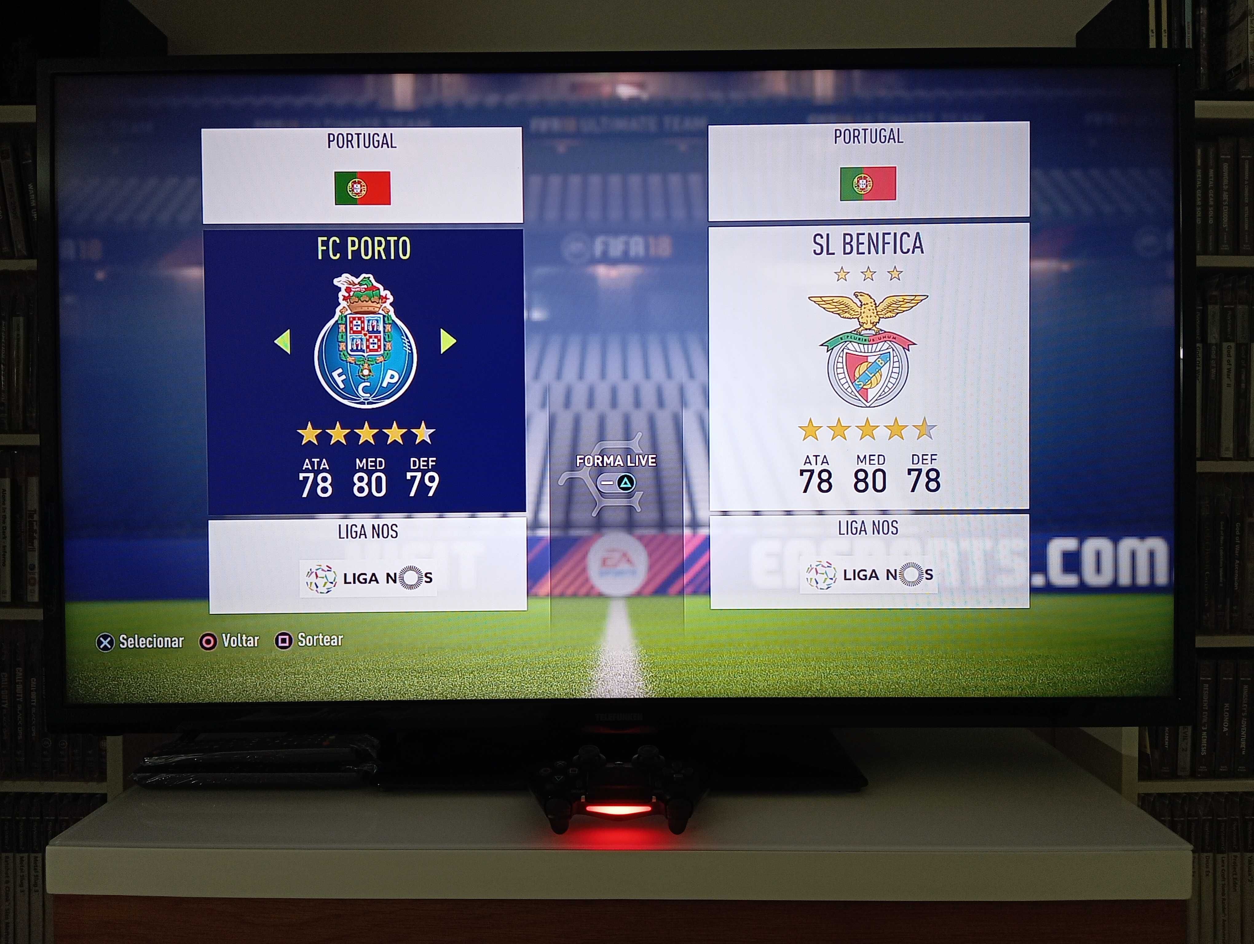 PS4 PRO 1TB 4K, comando Sony, FIFA 18 NBA 2k19, retomo jogos PS1PS2PS3