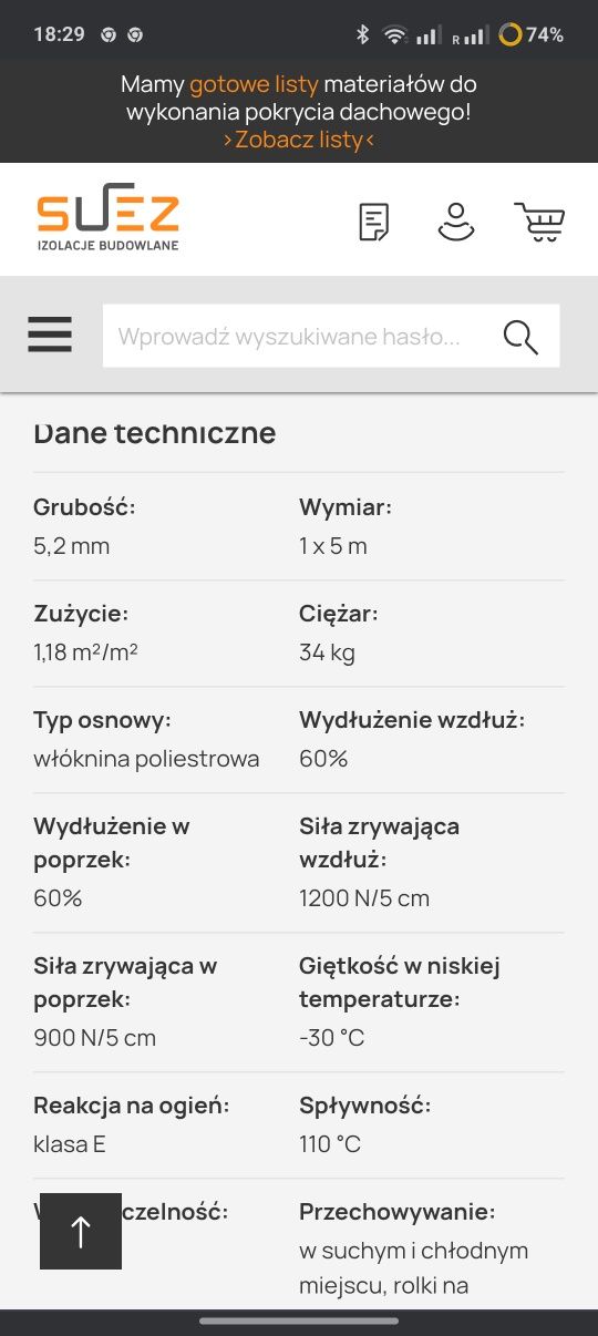 Papa termozgrzewalna IZOBIT GOLD 25 250 S52wierzchniego krycia