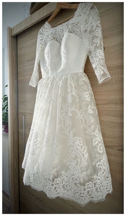 Sukienka biała koronkowa chi chi london ślub poprawiny chrzciny wesele