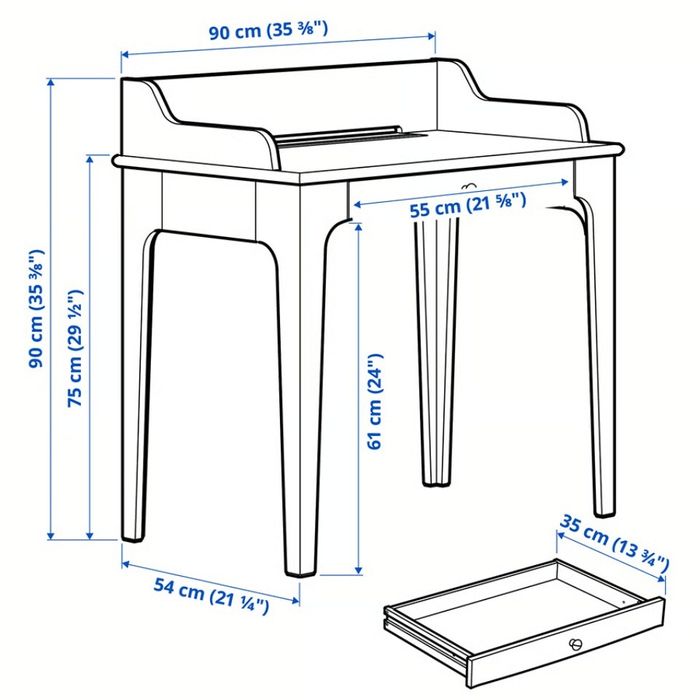 Biurko IKEA LOMMARP ciemnozielone