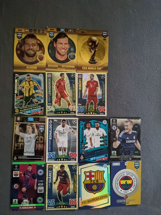 Karty kolekcjonerskie panini oraz inne