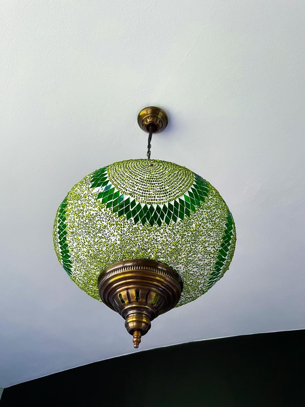 Żyrandol orientalny mozaikowy ręcznie robiony lampa sufitowa