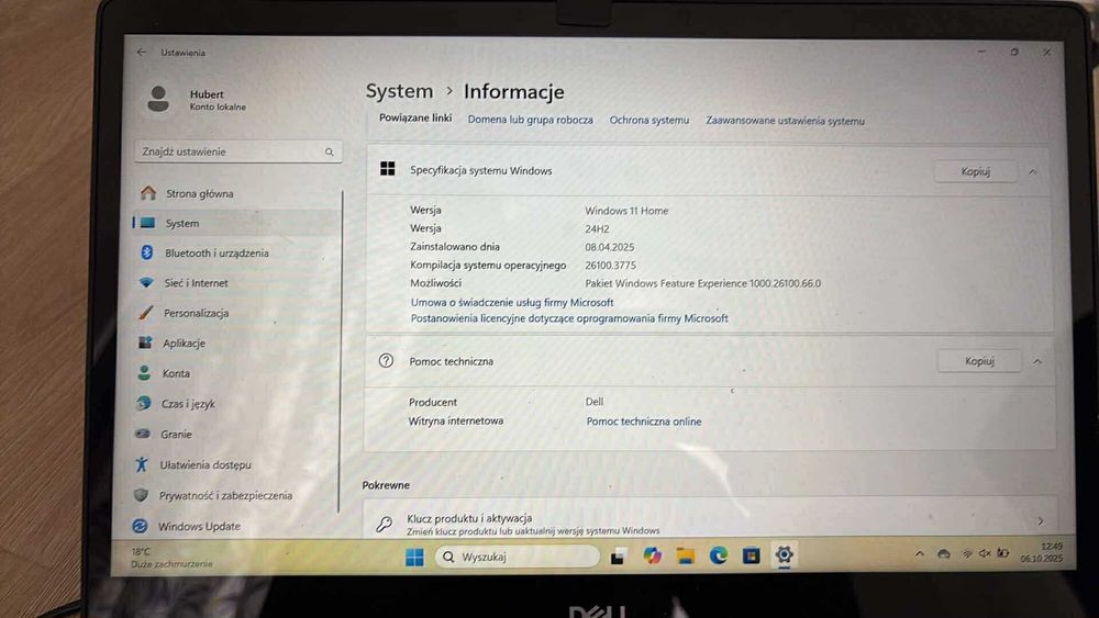 Dell inspiron 5482 14" i5-8265U 8GB