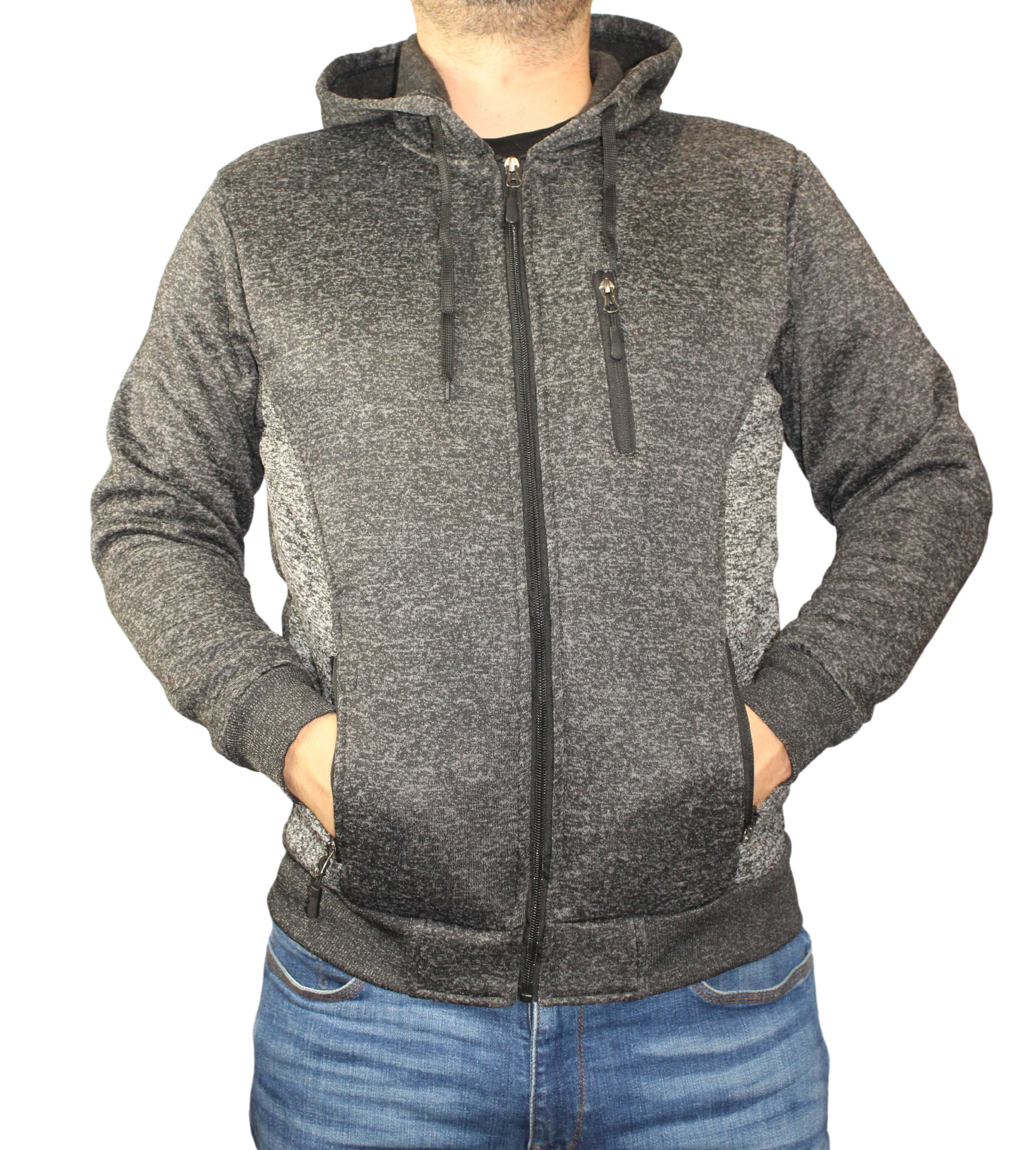 Rozsuwana bluza męska OCIEPLANA rozmiary od M do 3XL