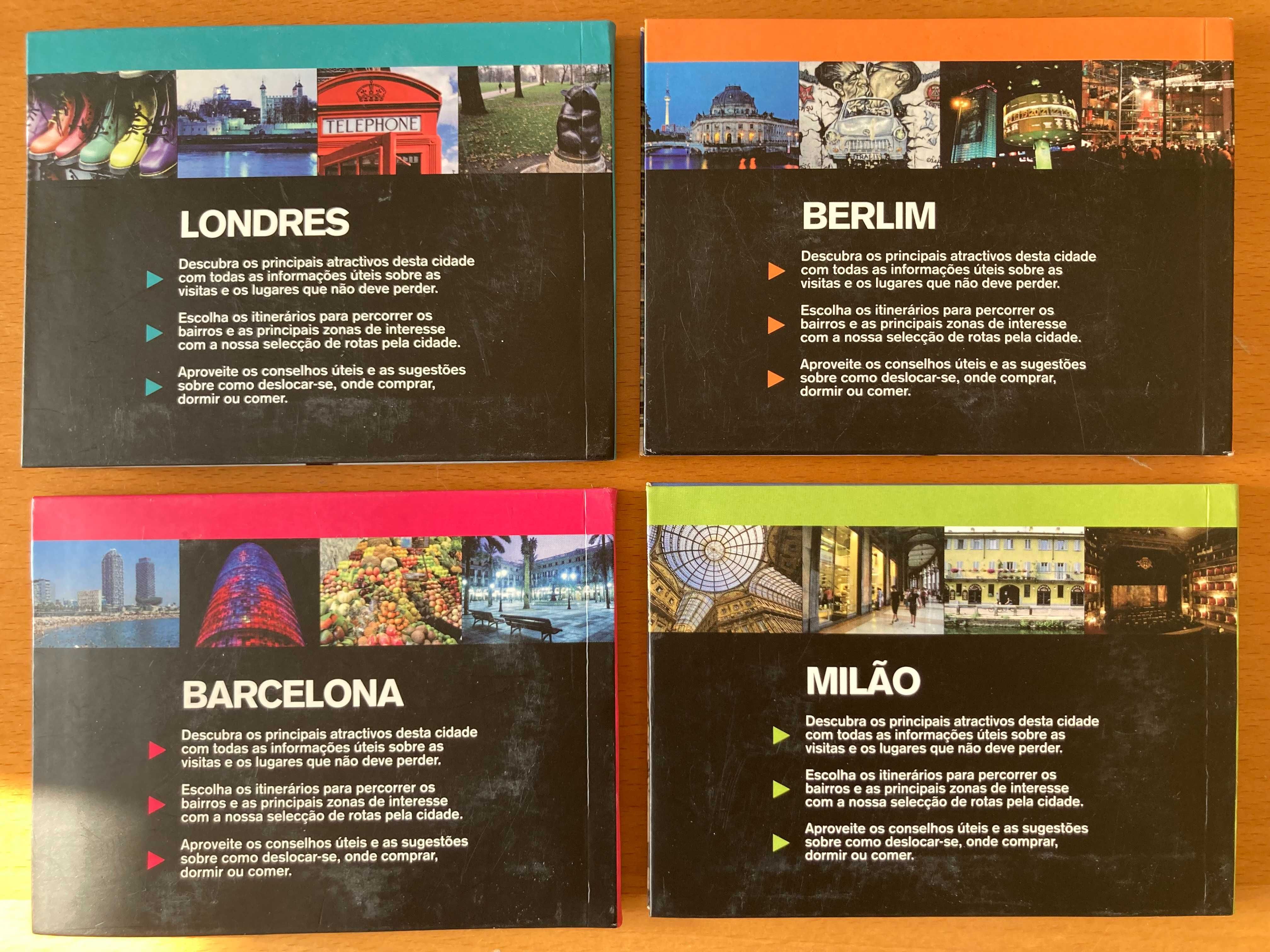 Pack 4 livros de bolso guia pop-up - Londres, Berlim, Barcelona, Milão