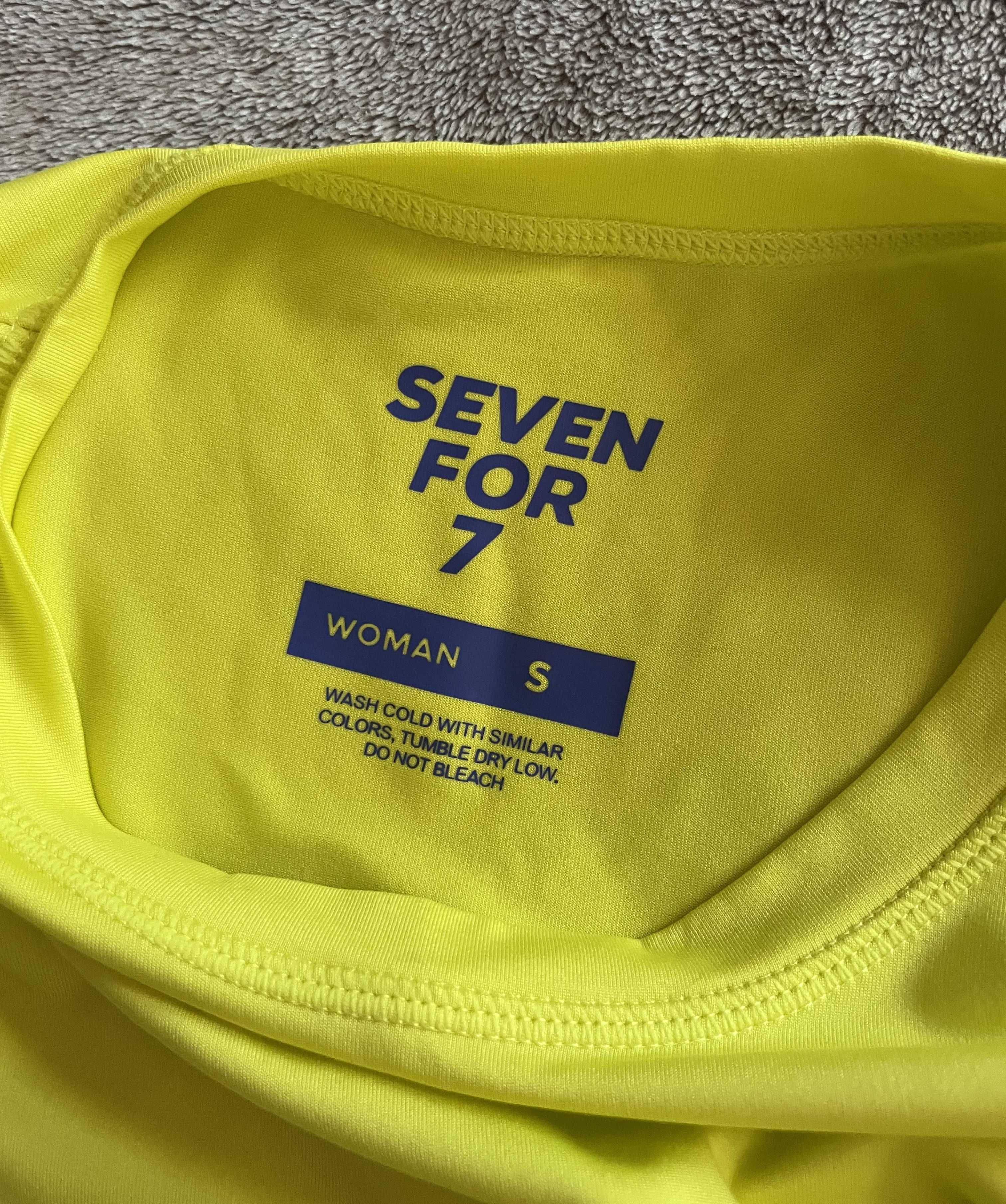 Bluzka sportowa neonowo żółta Seven For 7 rozmiar S (36)