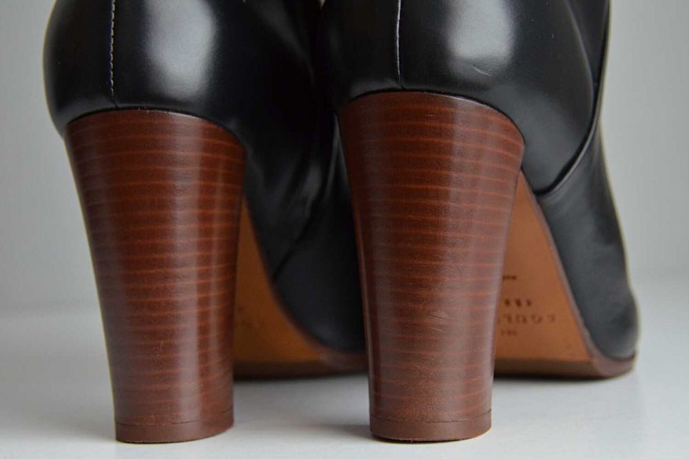 SZERSZA cholewka FANTASTYCZNA skóra wygodny obcas kozaki Sezane Amelie