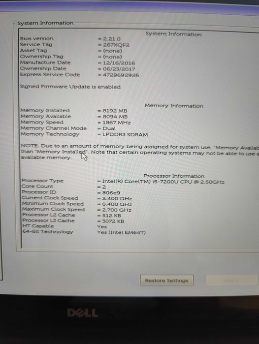 Portatil Dell XPS 13 9360 i5 SSD 480gb Ecrã Tactil - super compacto