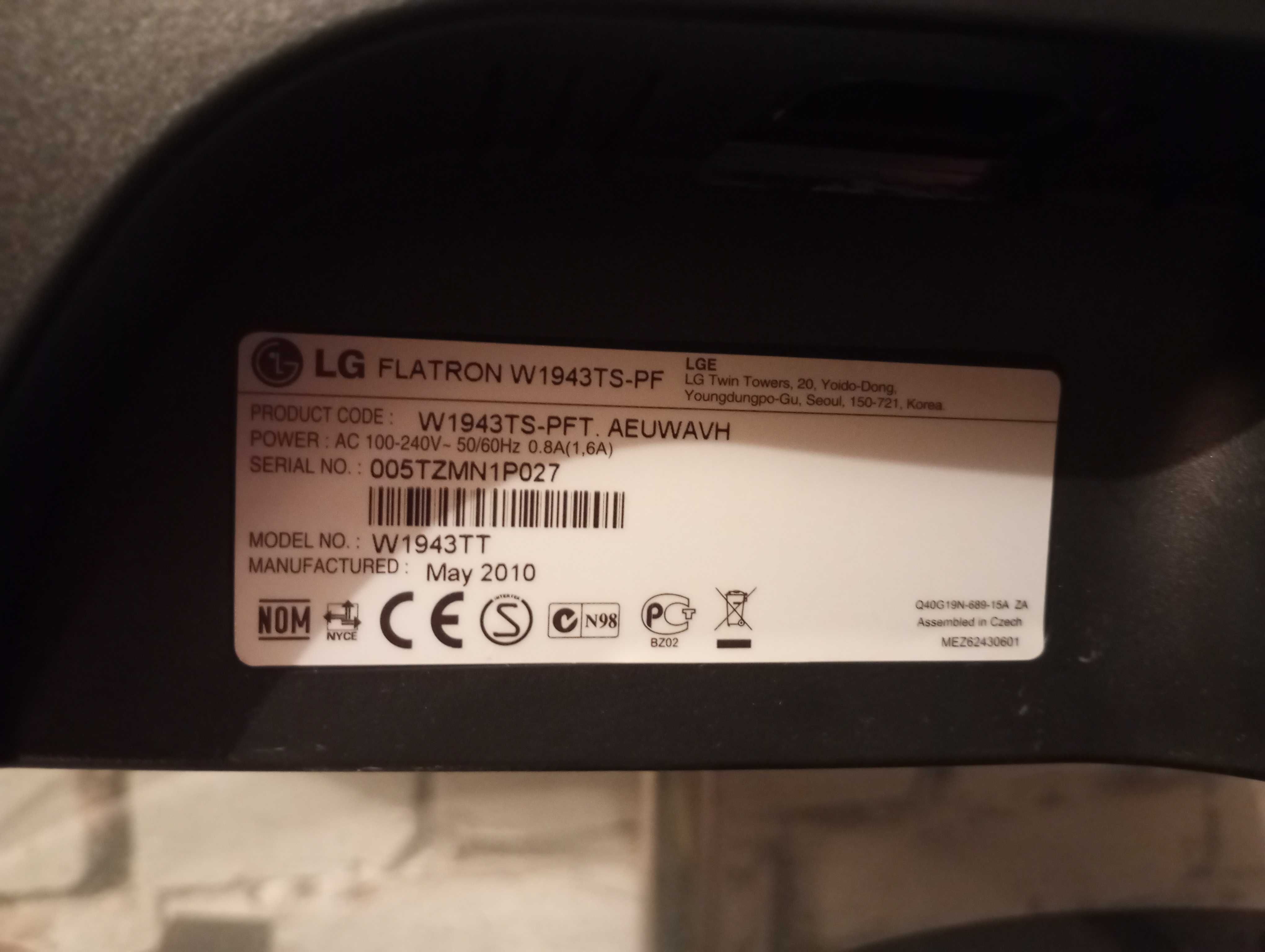 Monitor LG 19 cali