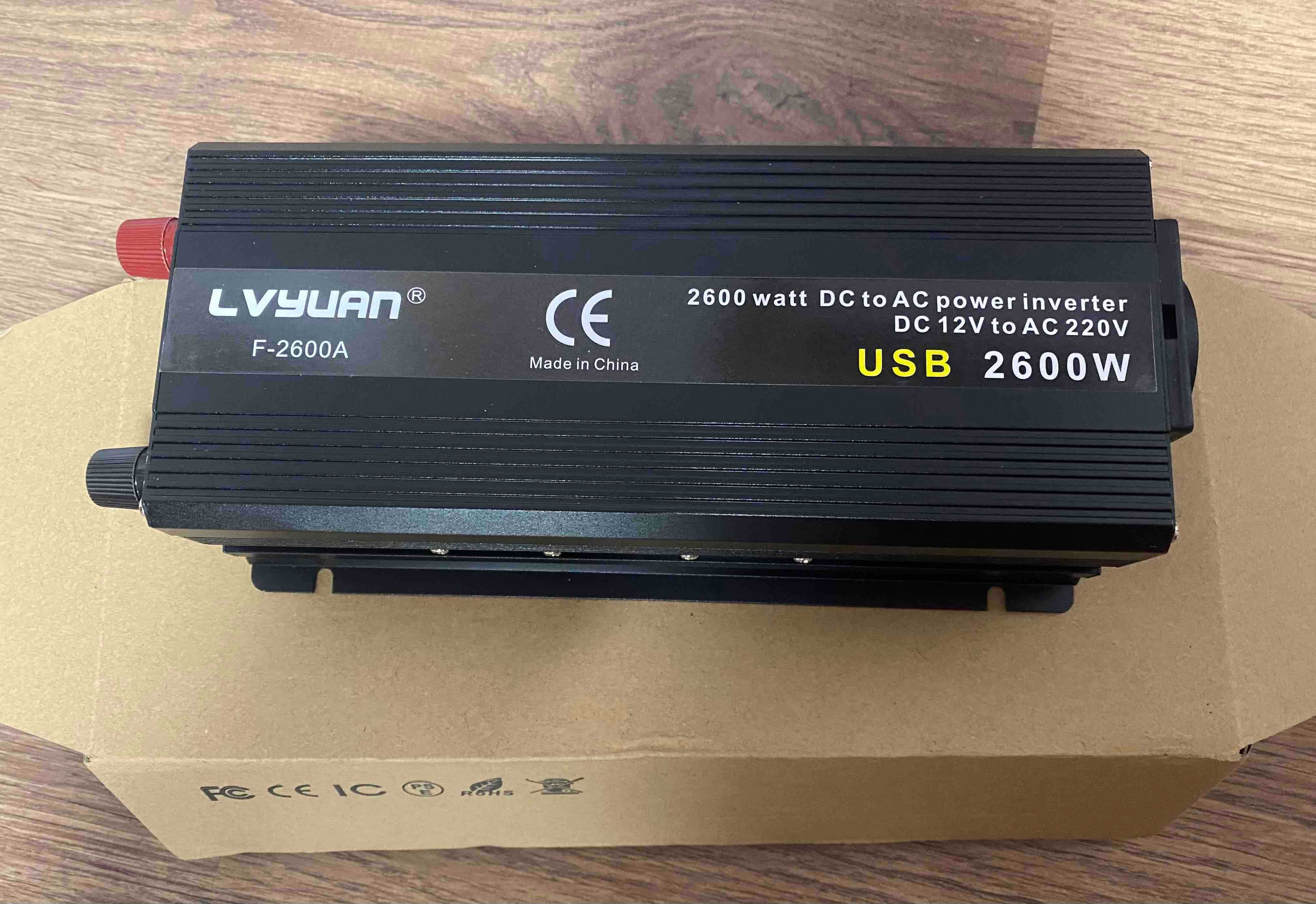 інвертор, перетворювач LVYUAN (Foval) 2600W с чистим синусом